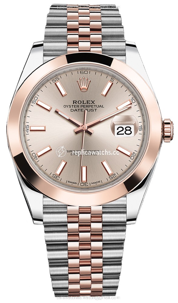 Replica 126301 Sundust Index Jubilee Rolex Datejust 41mm Stainless Steel and Everose Gold Mens Watch Replica 126301 Sundust Index Jubilee Rolex Datejust 41mm Stainless Steel and Everose Gold Mens Watch
