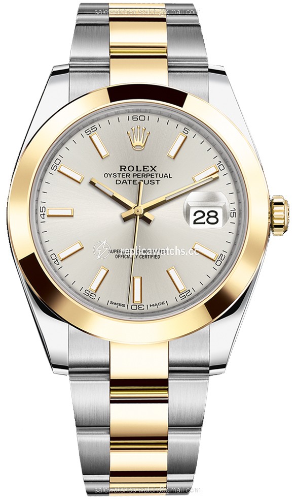 Replica 126303 Silver Index Oyster Rolex Datejust 41mm Stainless Steel and Yellow Gold Mens Watch Replica 126303 Silver Index Oyster Rolex Datejust 41mm Stainless Steel and Yellow Gold Mens Watch
