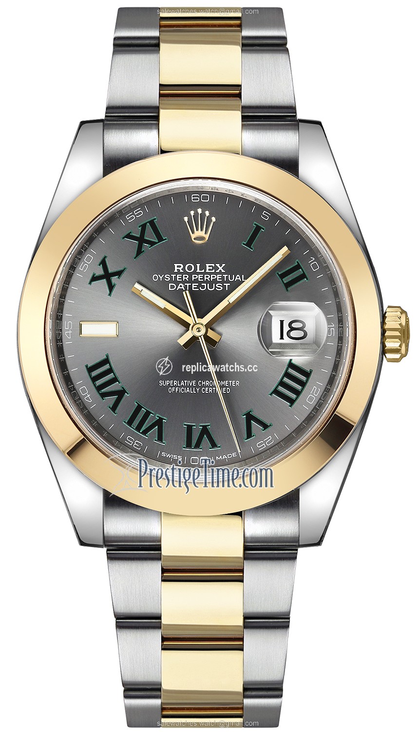 Replica 126303 Slate Roman Oyster Wimbledon Rolex Datejust 41mm Steel and Yellow Gold Mens Watch Replica 126303 Slate Roman Oyster Wimbledon Rolex Datejust 41mm Steel and Yellow Gold Mens Watch