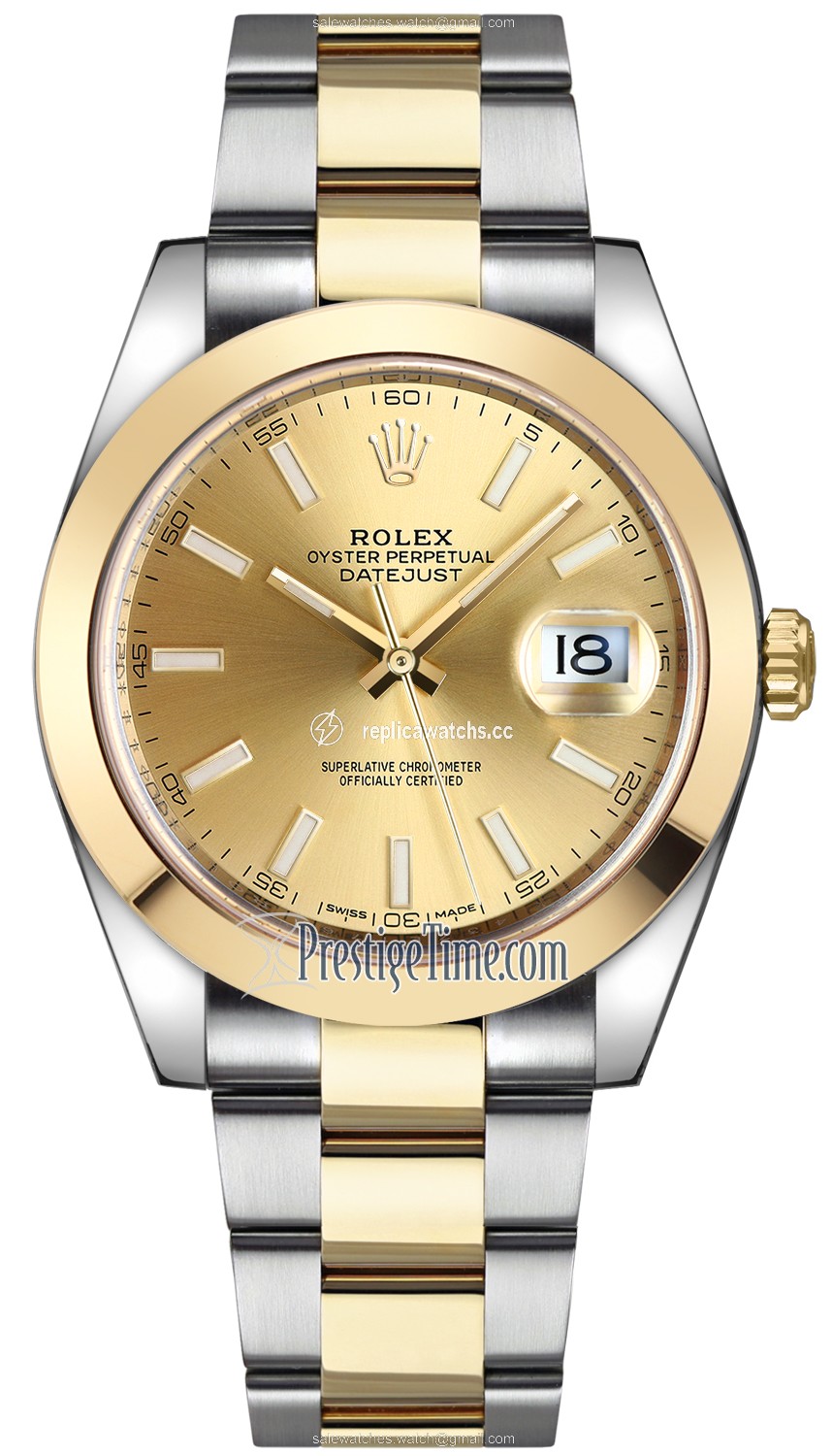 Replica 126303 Champagne Index Oyster Rolex Datejust 41mm Stainless Steel and Yellow Gold Mens Watch Replica 126303 Champagne Index Oyster Rolex Datejust 41mm Stainless Steel and Yellow Gold Mens Watch
