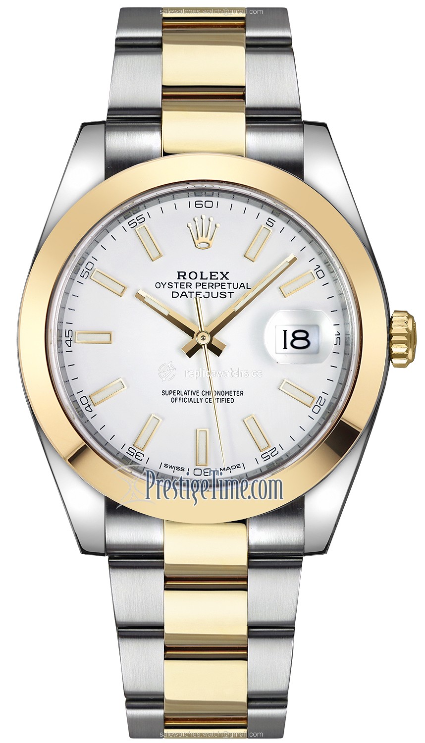 Replica 126303 White Index Oyster Rolex Datejust 41mm Stainless Steel and Yellow Gold Mens Watch Replica 126303 White Index Oyster Rolex Datejust 41mm Stainless Steel and Yellow Gold Mens Watch