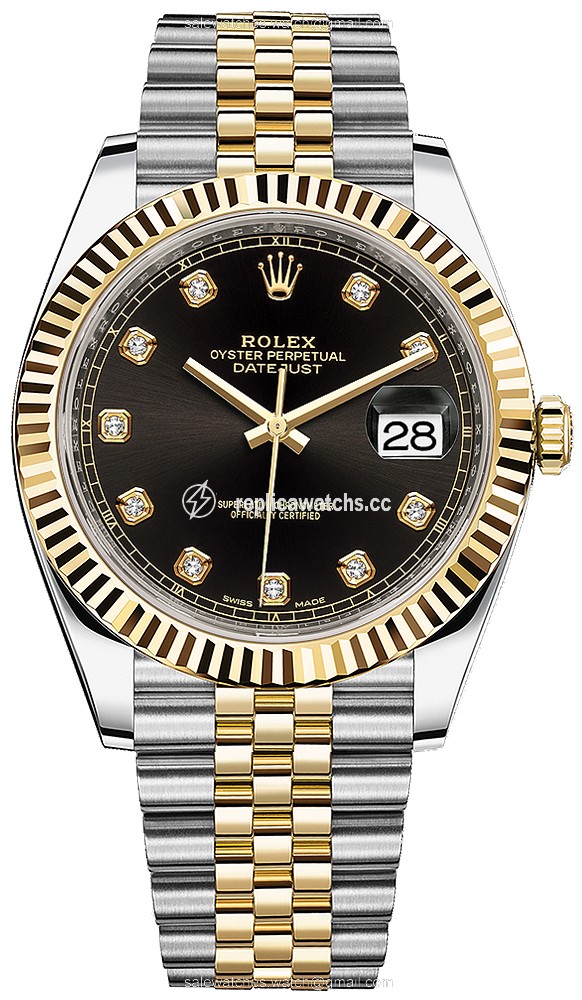 Replica 126333 Black Diamond Jubilee Rolex Datejust 41mm Stainless Steel and Yellow Gold Mens Watch Replica 126333 Black Diamond Jubilee Rolex Datejust 41mm Stainless Steel and Yellow Gold Mens Watch