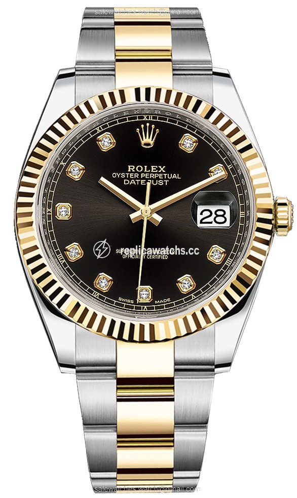 Replica 126333 Black Diamond Oyster Rolex Datejust 41mm Stainless Steel and Yellow Gold Mens Watch Replica 126333 Black Diamond Oyster Rolex Datejust 41mm Stainless Steel and Yellow Gold Mens Watch