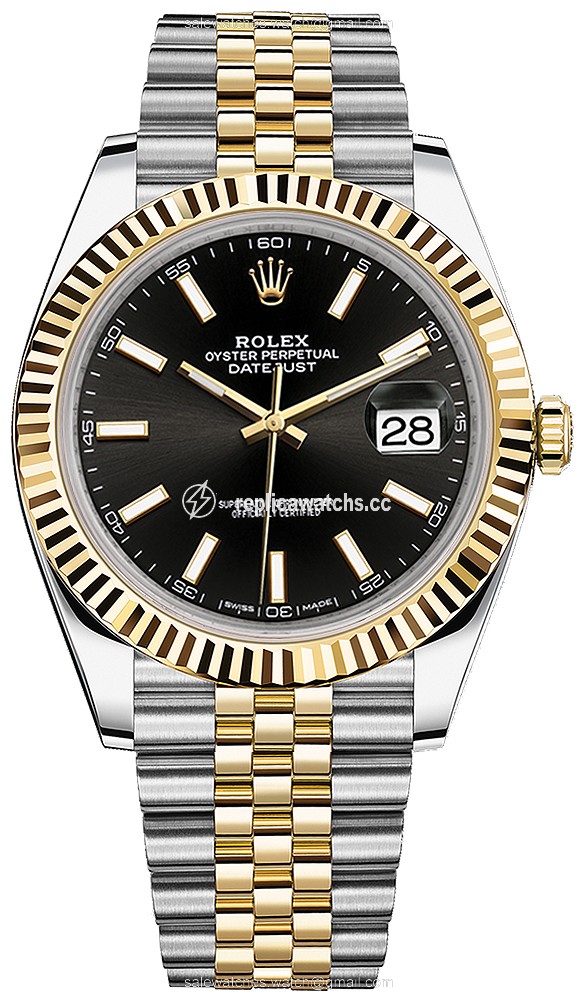 Replica 126333 Black Index Jubilee Rolex Datejust 41mm Stainless Steel and Yellow Gold Mens Watch Replica 126333 Black Index Jubilee Rolex Datejust 41mm Stainless Steel and Yellow Gold Mens Watch
