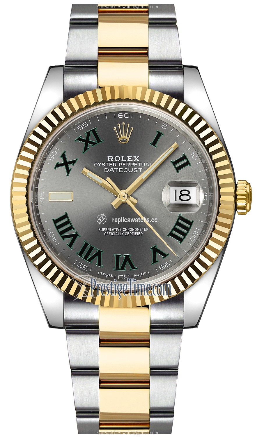 Replica 126333 Slate Roman Oyster Wimbledon Rolex Datejust 41mm Steel and Yellow Gold Mens Watch Replica 126333 Slate Roman Oyster Wimbledon Rolex Datejust 41mm Steel and Yellow Gold Mens Watch