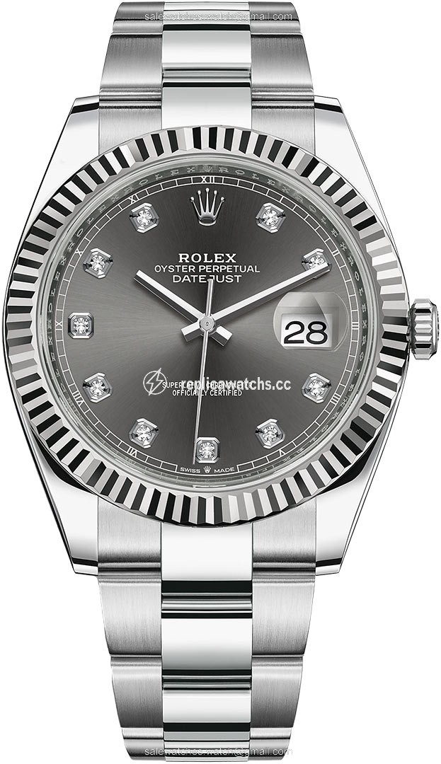 Replica 126334 Dark Rhodium Diamond Oyster Rolex Datejust 41mm Stainless Steel Mens Watch Replica 126334 Dark Rhodium Diamond Oyster Rolex Datejust 41mm Stainless Steel Mens Watch