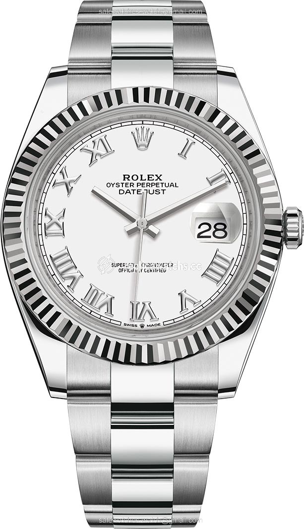 Replica 126334 White Roman Oyster Rolex Datejust 41mm Stainless Steel Mens Watch Replica 126334 White Roman Oyster Rolex Datejust 41mm Stainless Steel Mens Watch