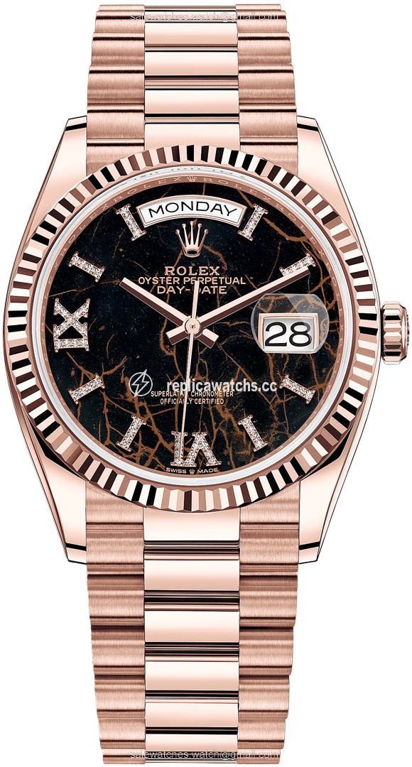 Replica 128235 Eisenkiesel Rolex Day-Date 36mm Everose Gold Fluted Bezel Midsize Watch Replica 128235 Eisenkiesel Rolex Day-Date 36mm Everose Gold Fluted Bezel Midsize Watch