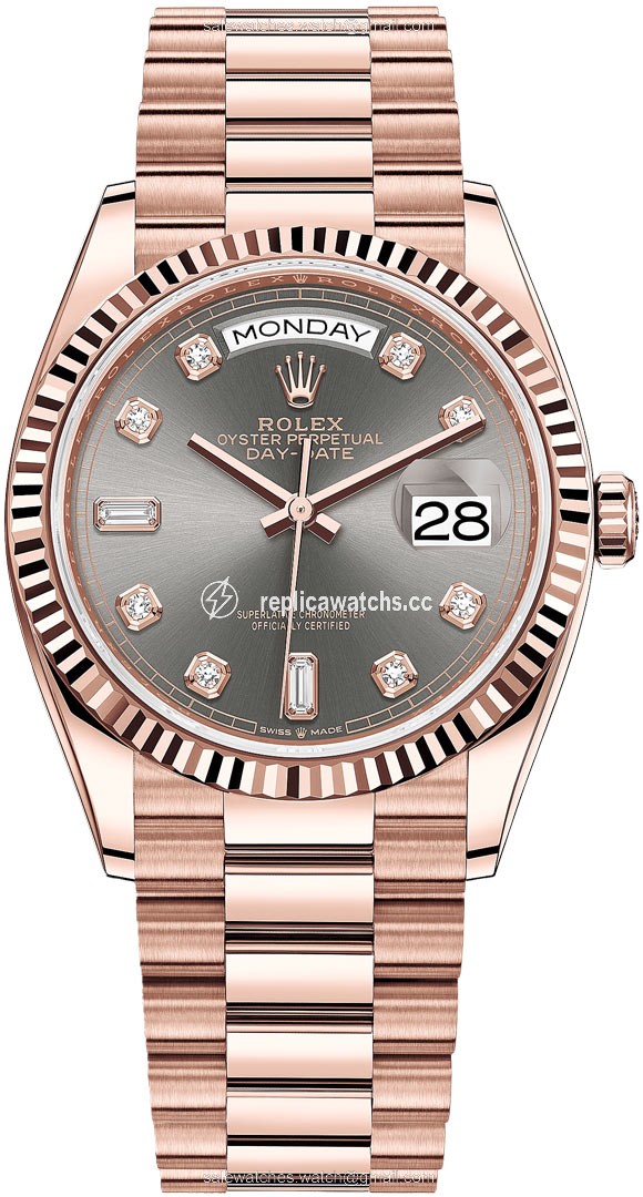Replica 128235 Slate Diamond Rolex Day-Date 36mm Everose Gold Midsize Watch Replica 128235 Slate Diamond Rolex Day-Date 36mm Everose Gold Midsize Watch