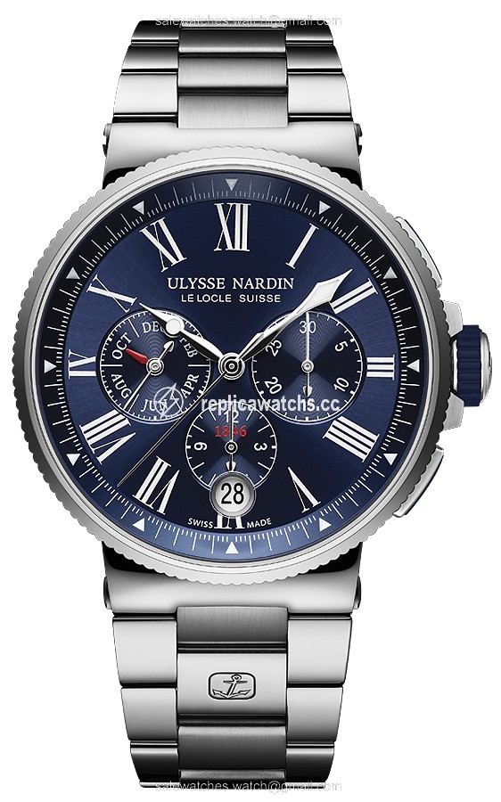 Replica 1533-150-7m/43 Ulysse Nardin Marine Chronograph Annual Calendar 43mm Mens Watch Replica 1533-150-7m/43 Ulysse Nardin Marine Chronograph Annual Calendar 43mm Mens Watch