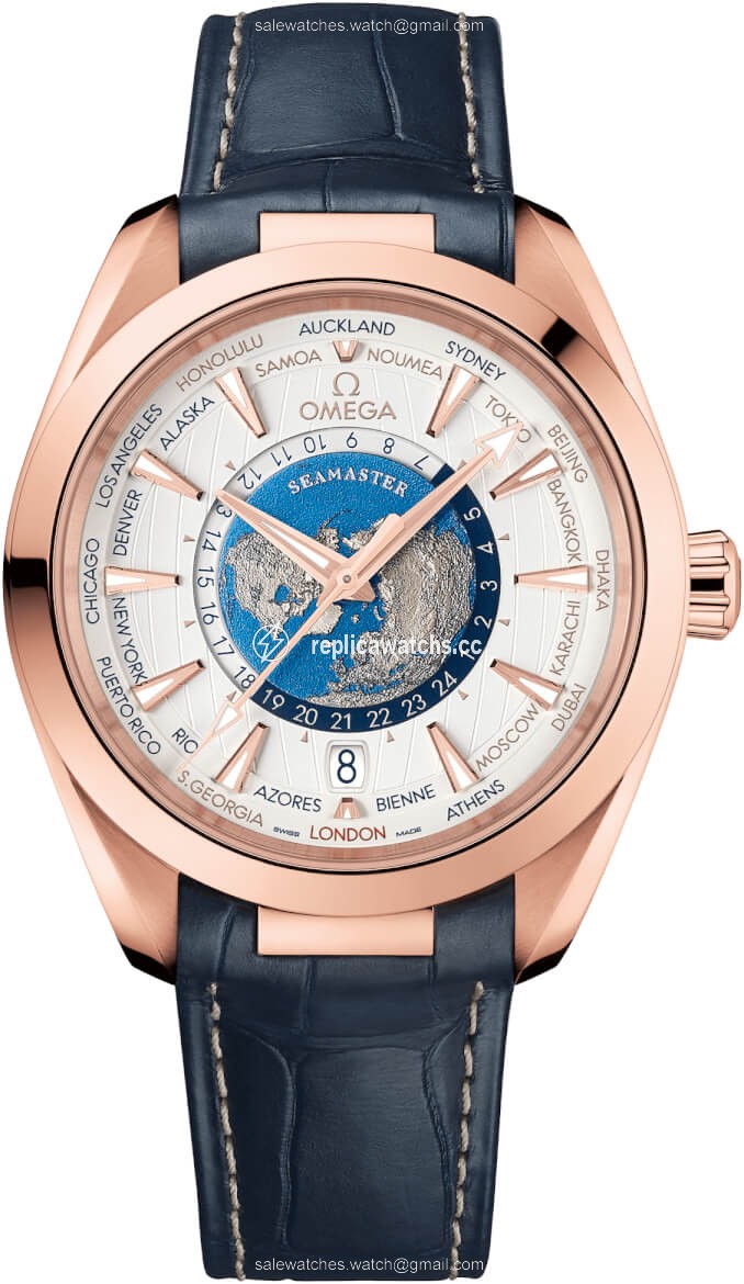Replica 220.53.43.22.02.001 Omega Aqua Terra 150M GMT Worldtimer Co-Axial Master Chronometer 43mm Mens Watch Replica 220.53.43.22.02.001 Omega Aqua Terra 150M GMT Worldtimer Co-Axial Master Chronometer 43mm Mens Watch