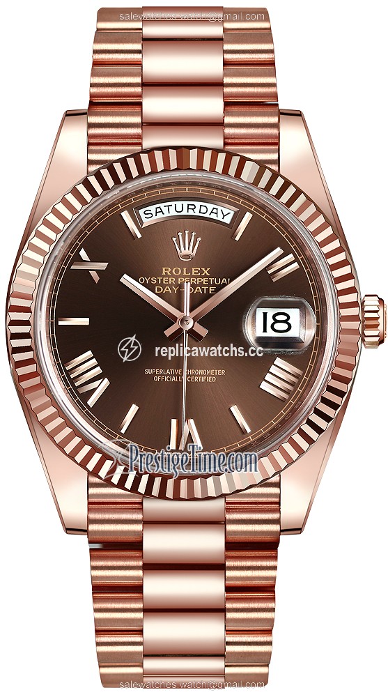 Replica 228235 Chocolate Roman Rolex Day-Date 40mm Everose Gold Mens Watch Replica 228235 Chocolate Roman Rolex Day-Date 40mm Everose Gold Mens Watch