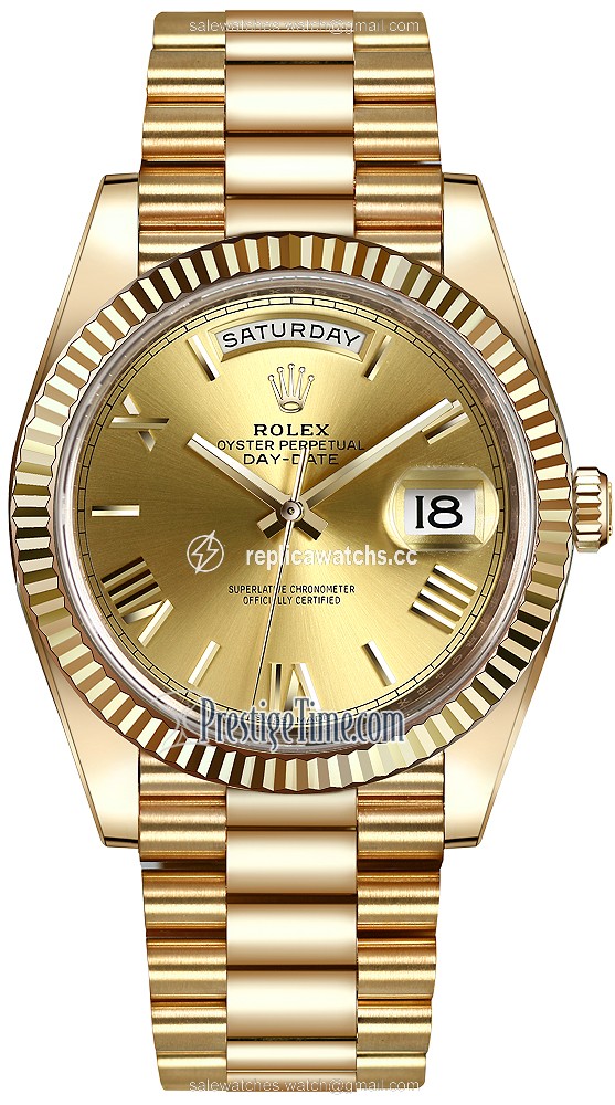 Replica 228238 Champagne Roman Rolex Day-Date 40mm Yellow Gold Mens Watch Replica 228238 Champagne Roman Rolex Day-Date 40mm Yellow Gold Mens Watch