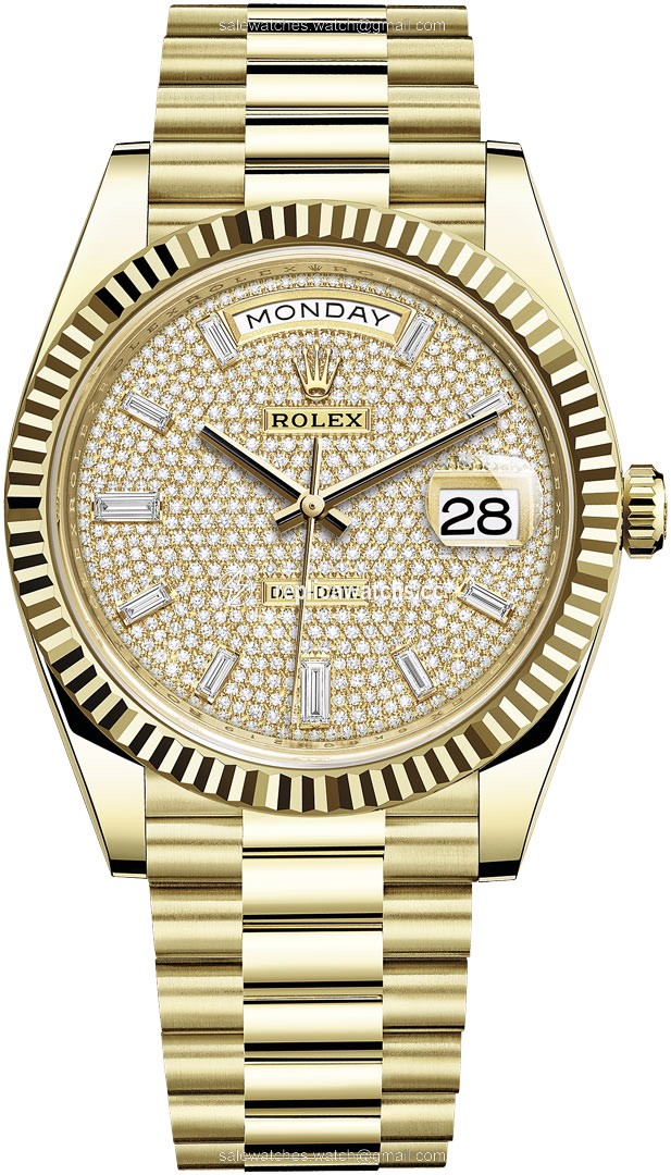 Replica 228238 Pave Baguette Rolex Day-Date 40mm White Gold Mens Watch Replica 228238 Pave Baguette Rolex Day-Date 40mm White Gold Mens Watch