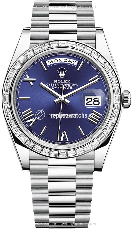 Replica 228396TBR Bright Blue Roman Rolex Day-Date 40mm Platinum Mens Watch Replica 228396TBR Bright Blue Roman Rolex Day-Date 40mm Platinum Mens Watch