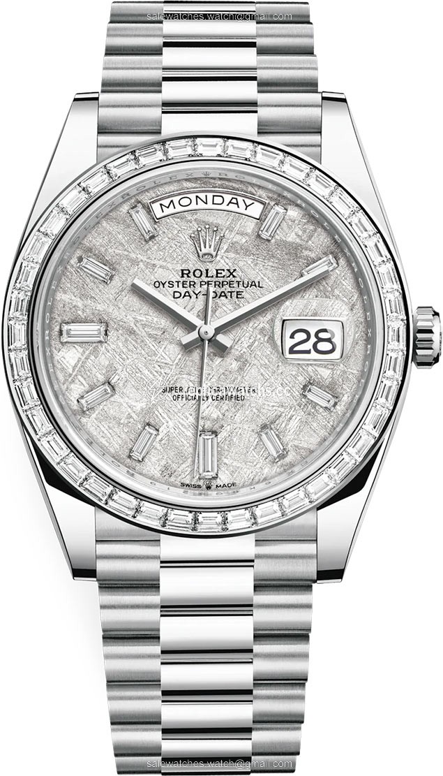 Replica 228396TBR Meteorite Baguette Rolex Day-Date 40mm Platinum Mens Watch Replica 228396TBR Meteorite Baguette Rolex Day-Date 40mm Platinum Mens Watch
