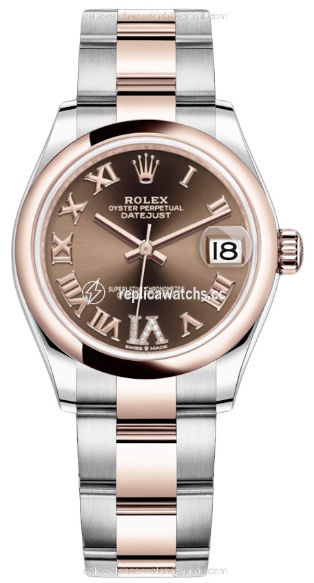 Replica 278241 Chocolate Roman VI Oyster Rolex Datejust 31mm Stainless Steel and Rose Gold Ladies Watch Replica 278241 Chocolate Roman VI Oyster Rolex Datejust 31mm Stainless Steel and Rose Gold Ladies Watch