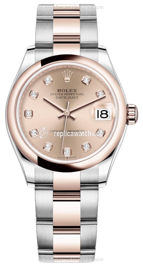 Replica 278241 Rose Diamond Oyster Rolex Datejust 31mm Stainless Steel and Rose Gold Ladies Watch Replica 278241 Rose Diamond Oyster Rolex Datejust 31mm Stainless Steel and Rose Gold Ladies Watch