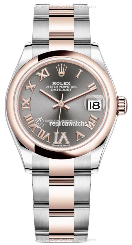 Replica 278241 Rhodium Roman VI Oyster Rolex Datejust 31mm Stainless Steel and Rose Gold Ladies Watch Replica 278241 Rhodium Roman VI Oyster Rolex Datejust 31mm Stainless Steel and Rose Gold Ladies Watch