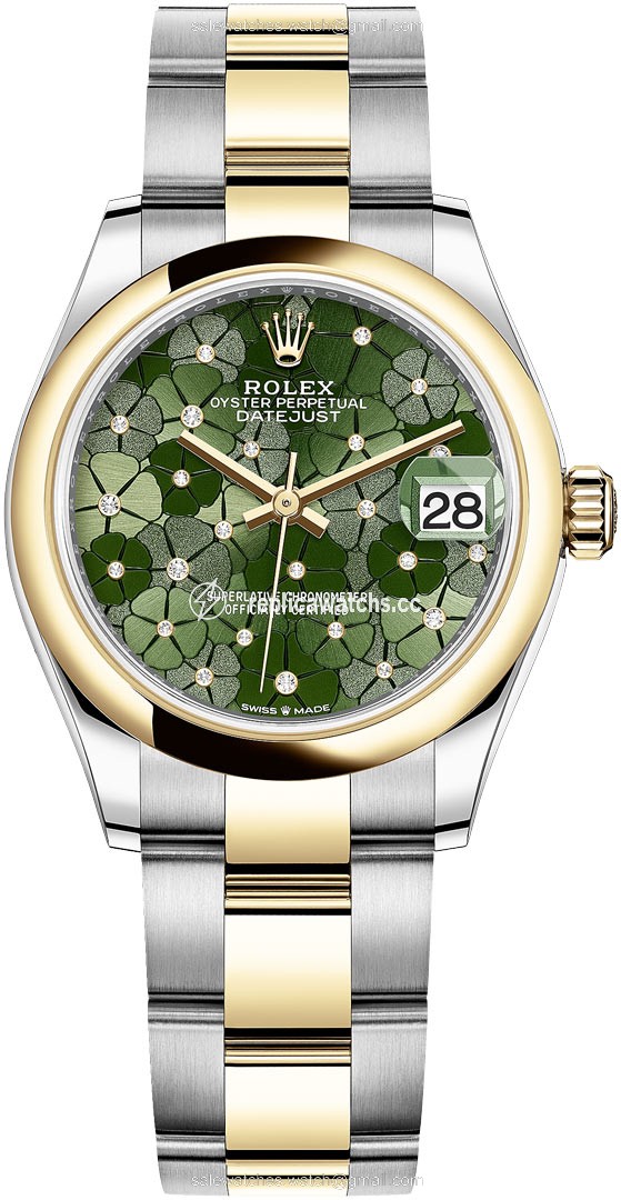 Replica 278243 Olive Green Floral Oyster Rolex Datejust 31mm Stainless Steel and Yellow Gold Ladies Watch Replica 278243 Olive Green Floral Oyster Rolex Datejust 31mm Stainless Steel and Yellow Gold Ladies Watch