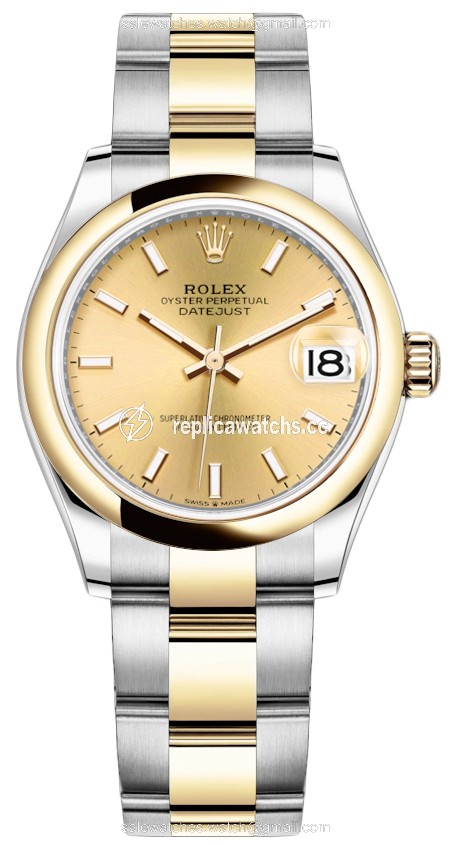 Replica 278243 Champagne Index Oyster Rolex Datejust 31mm Stainless Steel and Yellow Gold Ladies Watch Replica 278243 Champagne Index Oyster Rolex Datejust 31mm Stainless Steel and Yellow Gold Ladies Watch