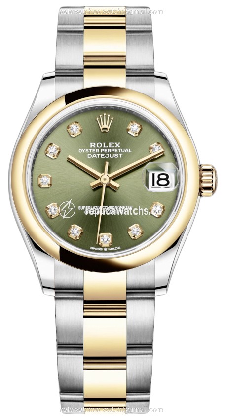 Replica 278243 Green Diamond Oyster Rolex Datejust 31mm Stainless Steel and Yellow Gold Ladies Watch Replica 278243 Green Diamond Oyster Rolex Datejust 31mm Stainless Steel and Yellow Gold Ladies Watch