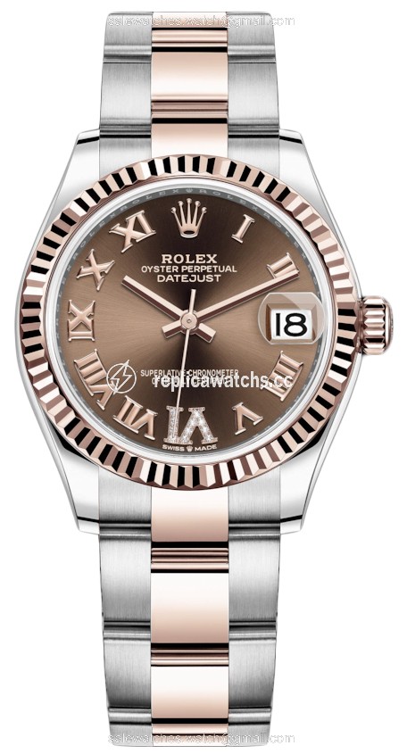 Replica 278271 Chocolate Roman VI Oyster Rolex Datejust 31mm Stainless Steel and Rose Gold Ladies Watch Replica 278271 Chocolate Roman VI Oyster Rolex Datejust 31mm Stainless Steel and Rose Gold Ladies Watch