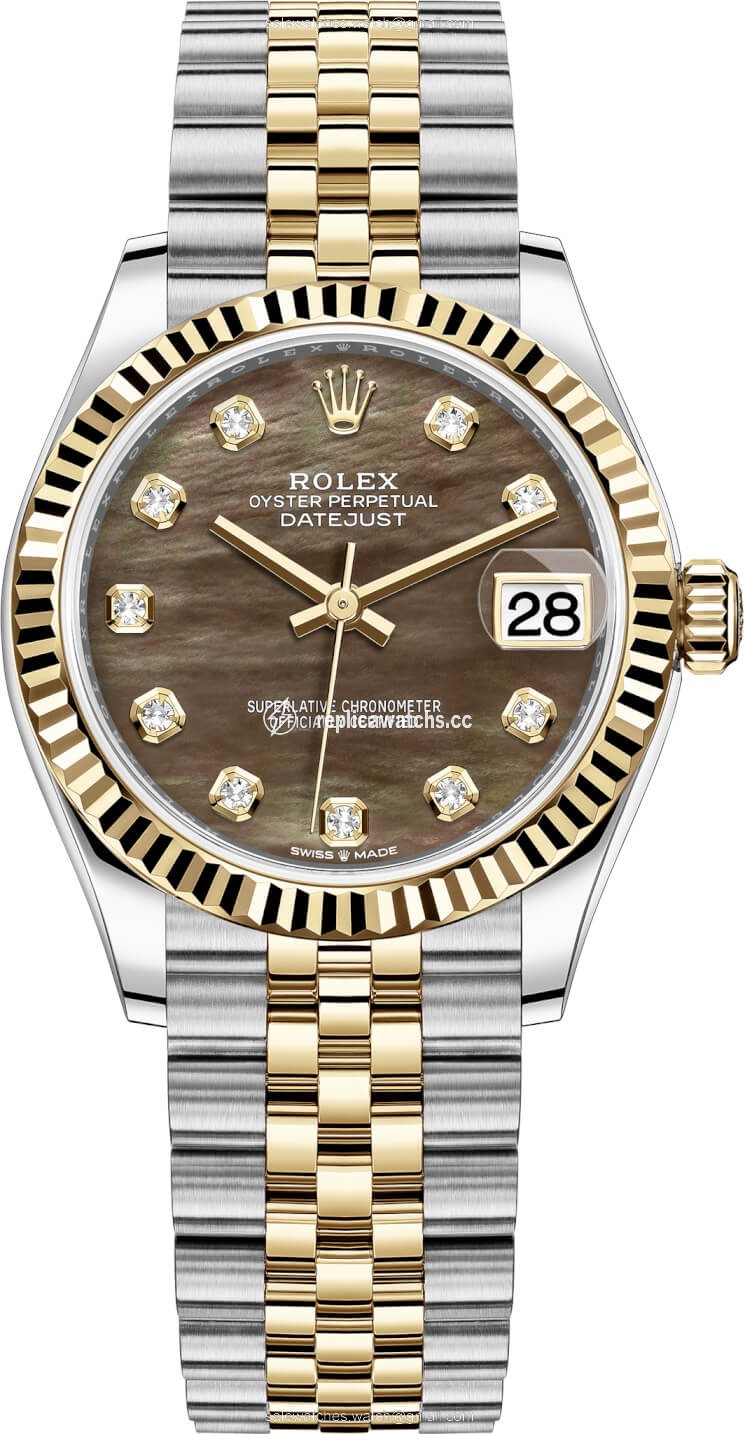 Replica 278273 Black MOP Diamond Jubilee Rolex Datejust 31mm Stainless Steel and Yellow Gold Ladies Watch Replica 278273 Black MOP Diamond Jubilee Rolex Datejust 31mm Stainless Steel and Yellow Gold Ladies Watch