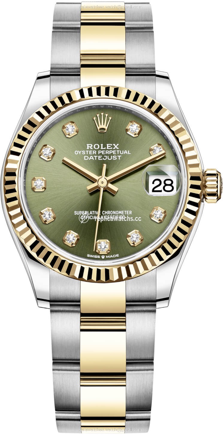 Replica 278273 Green Diamond Oyster Rolex Datejust 31mm Stainless Steel and Yellow Gold Ladies Watch Replica 278273 Green Diamond Oyster Rolex Datejust 31mm Stainless Steel and Yellow Gold Ladies Watch