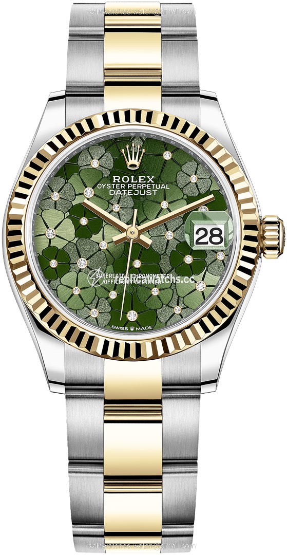 Replica 278273 Olive Green Floral Oyster Rolex Datejust 31mm Stainless Steel and Yellow Gold Ladies Watch Replica 278273 Olive Green Floral Oyster Rolex Datejust 31mm Stainless Steel and Yellow Gold Ladies Watch