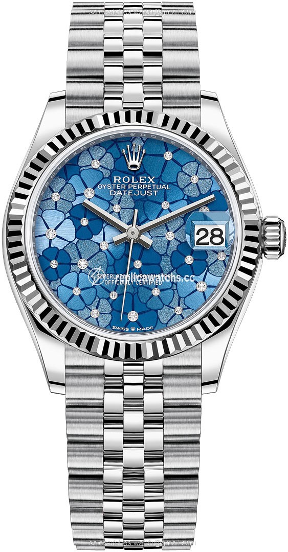 Replica 278274 Azzurro Blue Floral Jubilee Rolex Datejust 31mm Stainless Steel Ladies Watch Replica 278274 Azzurro Blue Floral Jubilee Rolex Datejust 31mm Stainless Steel Ladies Watch