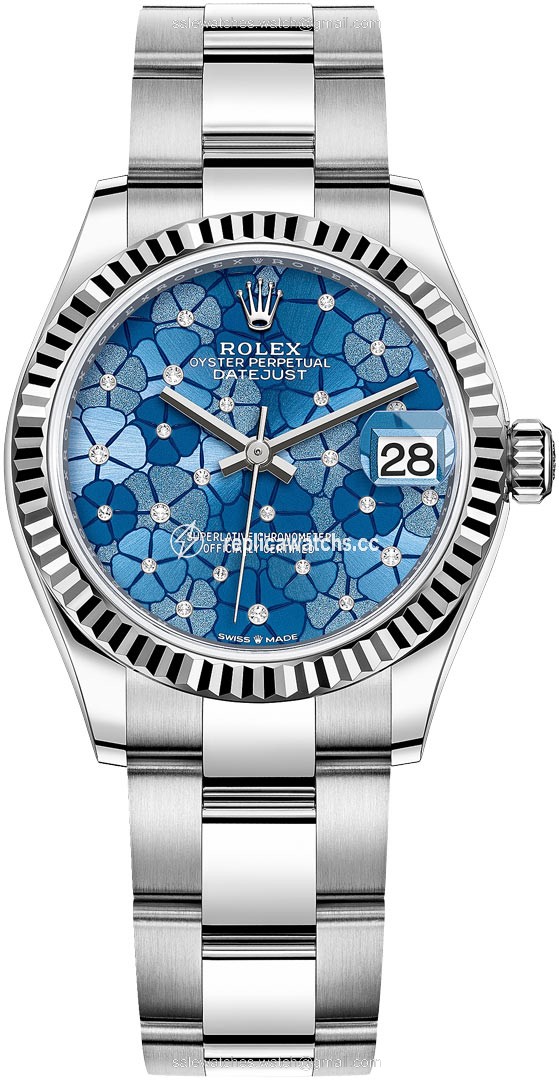 Replica 278274 Azzurro Blue Floral Oyster Rolex Datejust 31mm Stainless Steel Ladies Watch Replica 278274 Azzurro Blue Floral Oyster Rolex Datejust 31mm Stainless Steel Ladies Watch