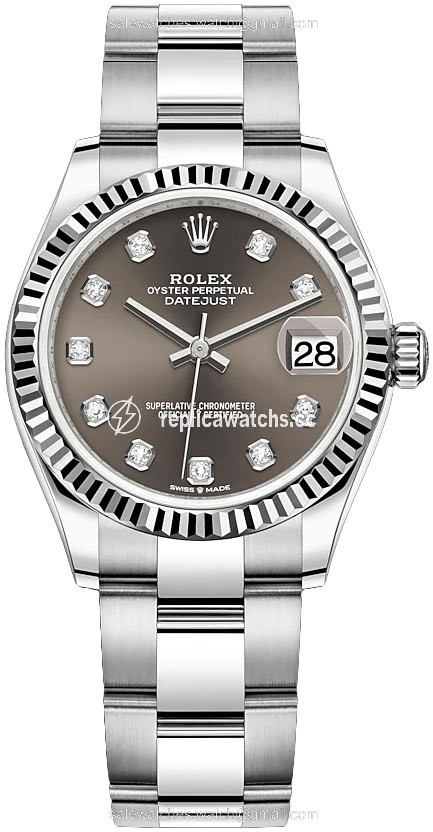Replica 278274 Dark Grey Diamond Oyster Rolex Datejust 31mm Stainless Steel Ladies Watch Replica 278274 Dark Grey Diamond Oyster Rolex Datejust 31mm Stainless Steel Ladies Watch