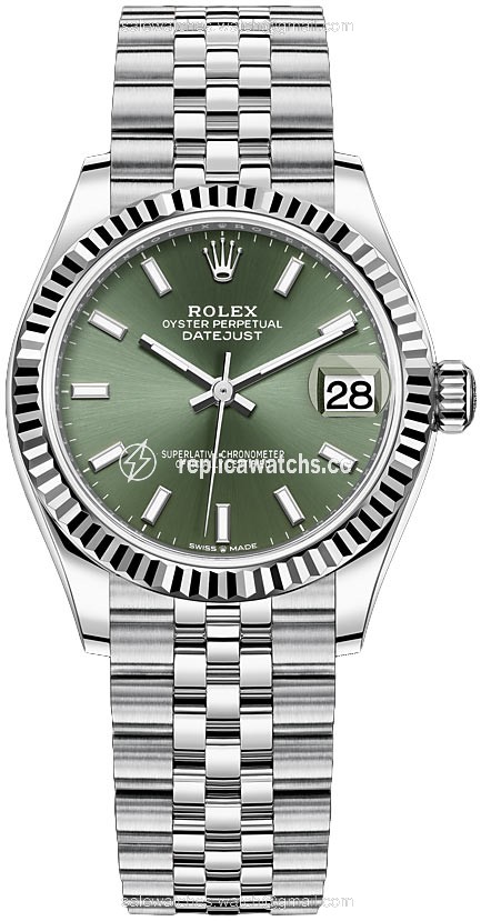 Replica 278274 Mint Green Index Jubilee Rolex Datejust 31mm Stainless Steel Ladies Watch Replica 278274 Mint Green Index Jubilee Rolex Datejust 31mm Stainless Steel Ladies Watch