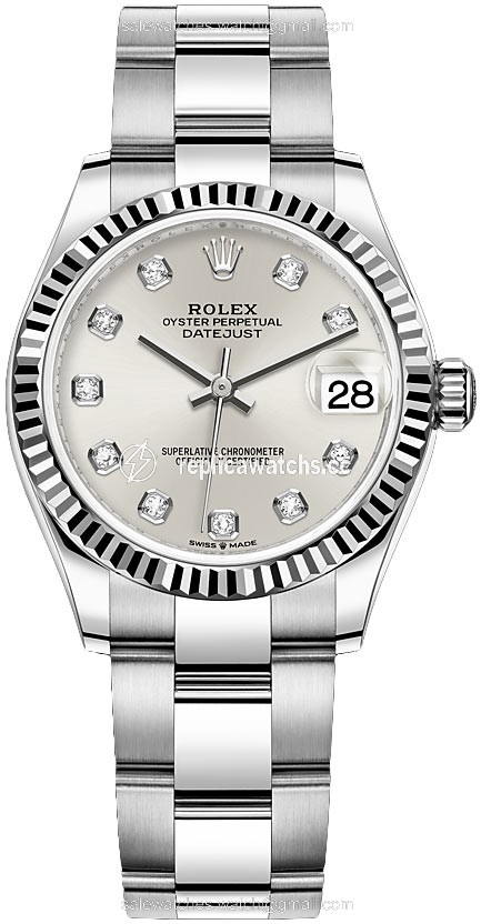 Replica 278274 Silver Diamond Oyster Rolex Datejust 31mm Stainless Steel Ladies Watch Replica 278274 Silver Diamond Oyster Rolex Datejust 31mm Stainless Steel Ladies Watch
