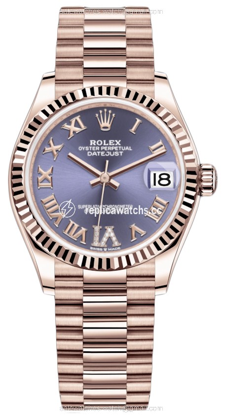 Replica 278275 Aubergine VI Roman President Rolex Datejust 31mm Everose Gold Ladies Watch Replica 278275 Aubergine VI Roman President Rolex Datejust 31mm Everose Gold Ladies Watch
