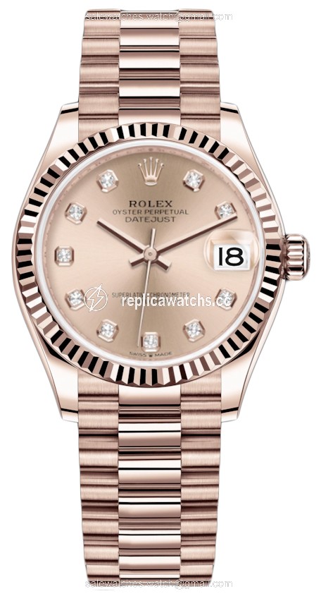 Replica 278275 Gold Diamond President Rolex Datejust 31mm Everose Gold Ladies Watch Replica 278275 Gold Diamond President Rolex Datejust 31mm Everose Gold Ladies Watch