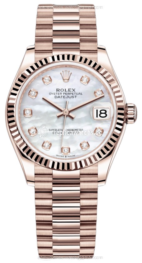 Replica 278275 MOP Diamond President Rolex Datejust 31mm Everose Gold Ladies Watch Replica 278275 MOP Diamond President Rolex Datejust 31mm Everose Gold Ladies Watch
