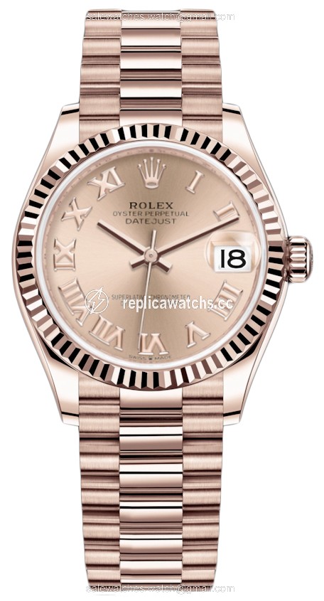 Replica 278275 Pink Roman President Rolex Datejust 31mm Everose Gold Ladies Watch Replica 278275 Pink Roman President Rolex Datejust 31mm Everose Gold Ladies Watch