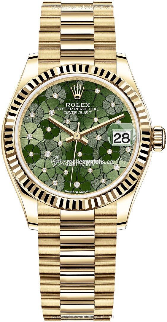 Replica 278278 Olive Green Floral President Rolex Datejust 31mm Yellow Gold Ladies Watch Replica 278278 Olive Green Floral President Rolex Datejust 31mm Yellow Gold Ladies Watch