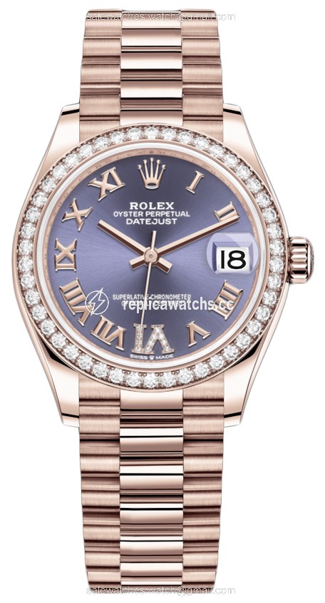 Replica 278285rbr Aubergine VI Roman President Rolex Datejust 31mm Everose Gold Ladies Watch Replica 278285rbr Aubergine VI Roman President Rolex Datejust 31mm Everose Gold Ladies Watch
