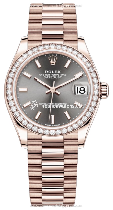 Replica 278285rbr Rhodium Index President Rolex Datejust 31mm Everose Gold Ladies Watch Replica 278285rbr Rhodium Index President Rolex Datejust 31mm Everose Gold Ladies Watch