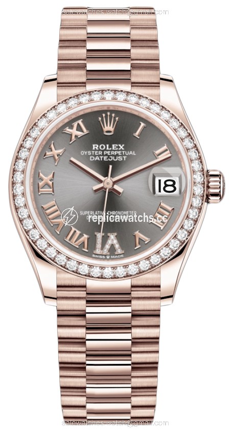 Replica 278285rbr Rhodium VI Roman President Rolex Datejust 31mm Everose Gold Ladies Watch Replica 278285rbr Rhodium VI Roman President Rolex Datejust 31mm Everose Gold Ladies Watch
