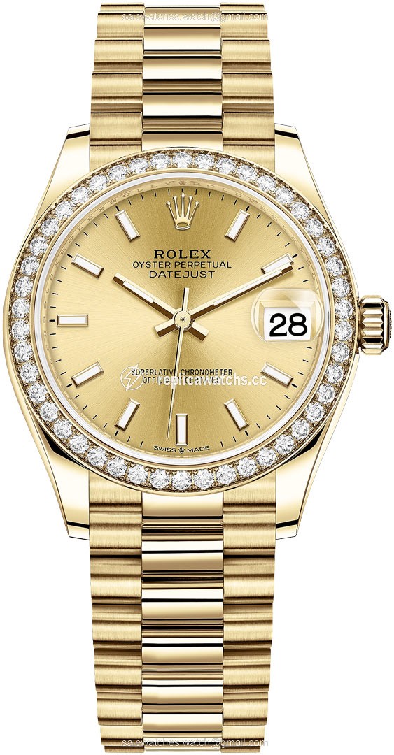 Replica 278288RBR Champagne Index President Rolex Datejust 31mm Yellow Gold Ladies Watch Replica 278288RBR Champagne Index President Rolex Datejust 31mm Yellow Gold Ladies Watch