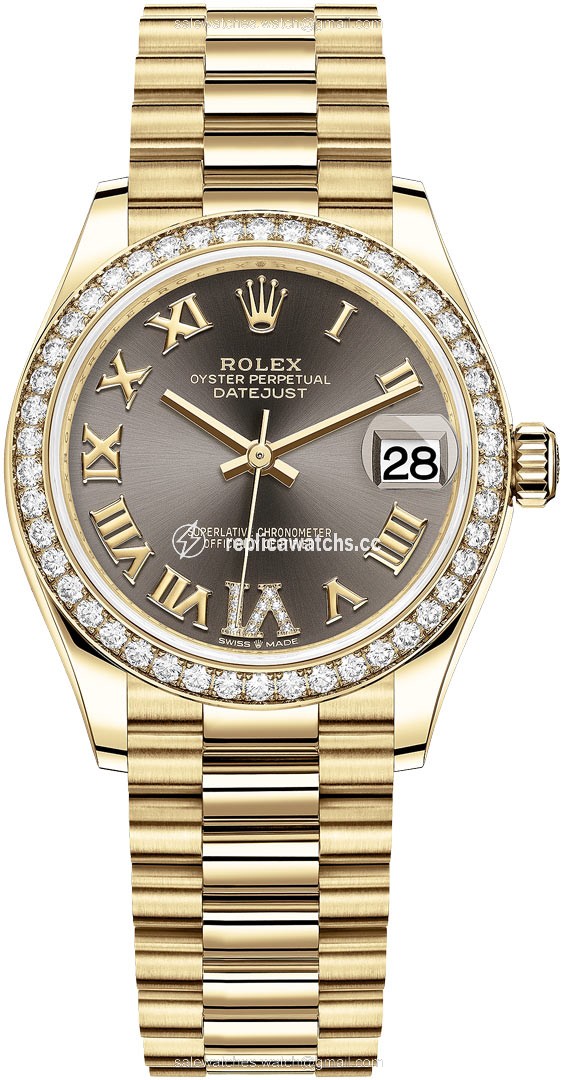Replica 278288RBR Dark Grey Roman VI President Rolex Datejust 31mm Yellow Gold Ladies Watch Replica 278288RBR Dark Grey Roman VI President Rolex Datejust 31mm Yellow Gold Ladies Watch