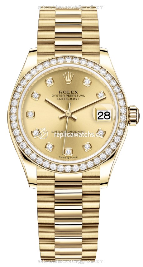 Replica 278288rbr Champagne Diamond President Rolex Datejust 31mm Yellow Gold Ladies Watch Replica 278288rbr Champagne Diamond President Rolex Datejust 31mm Yellow Gold Ladies Watch