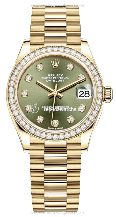 Replica 278288rbr Green Diamond President Rolex Datejust 31mm Yellow Gold Ladies Watch Replica 278288rbr Green Diamond President Rolex Datejust 31mm Yellow Gold Ladies Watch