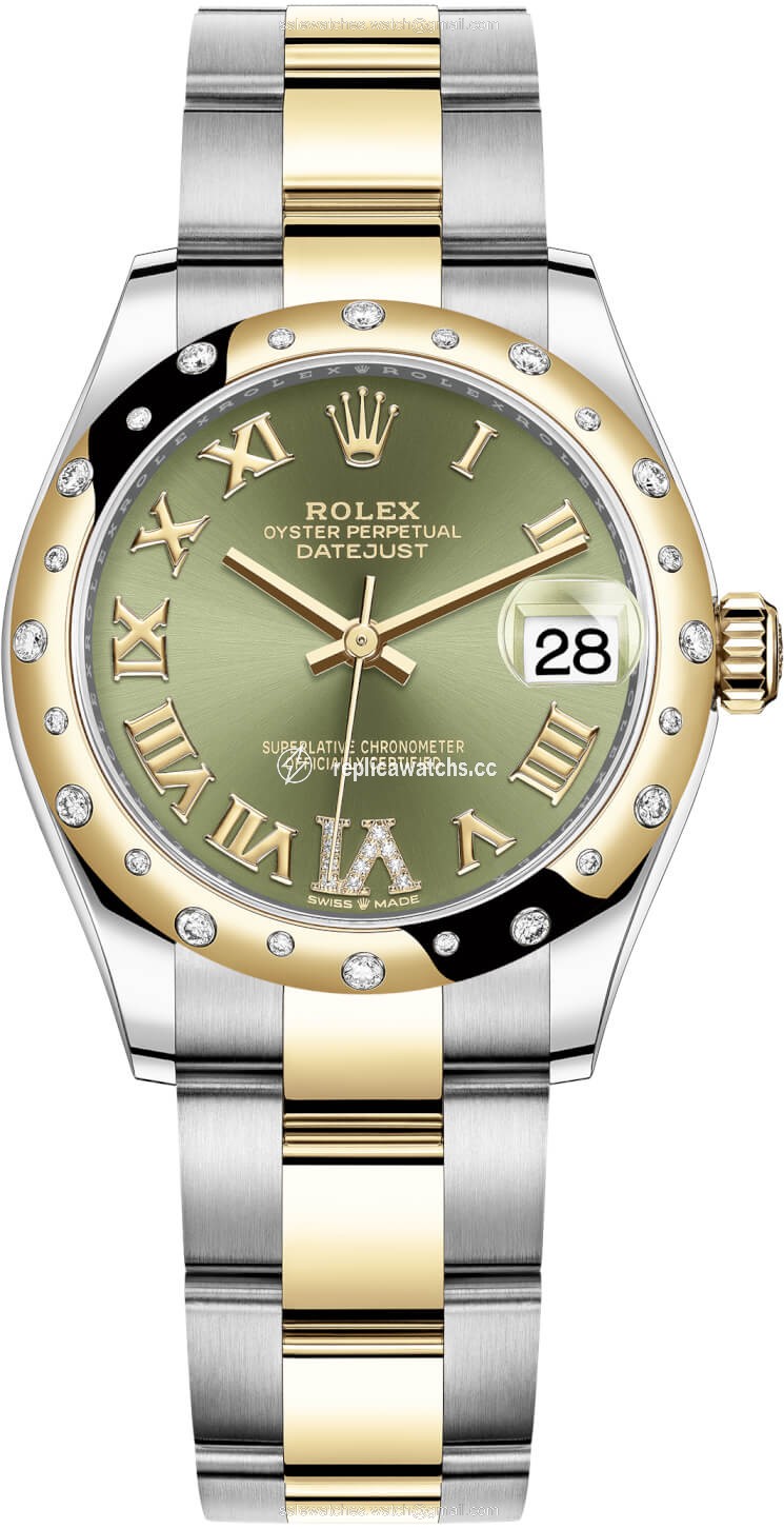Replica 278343rbr Green VI Roman Oyster Rolex Datejust 31mm Stainless Steel and Yellow Gold Ladies Watch Replica 278343rbr Green VI Roman Oyster Rolex Datejust 31mm Stainless Steel and Yellow Gold Ladies Watch