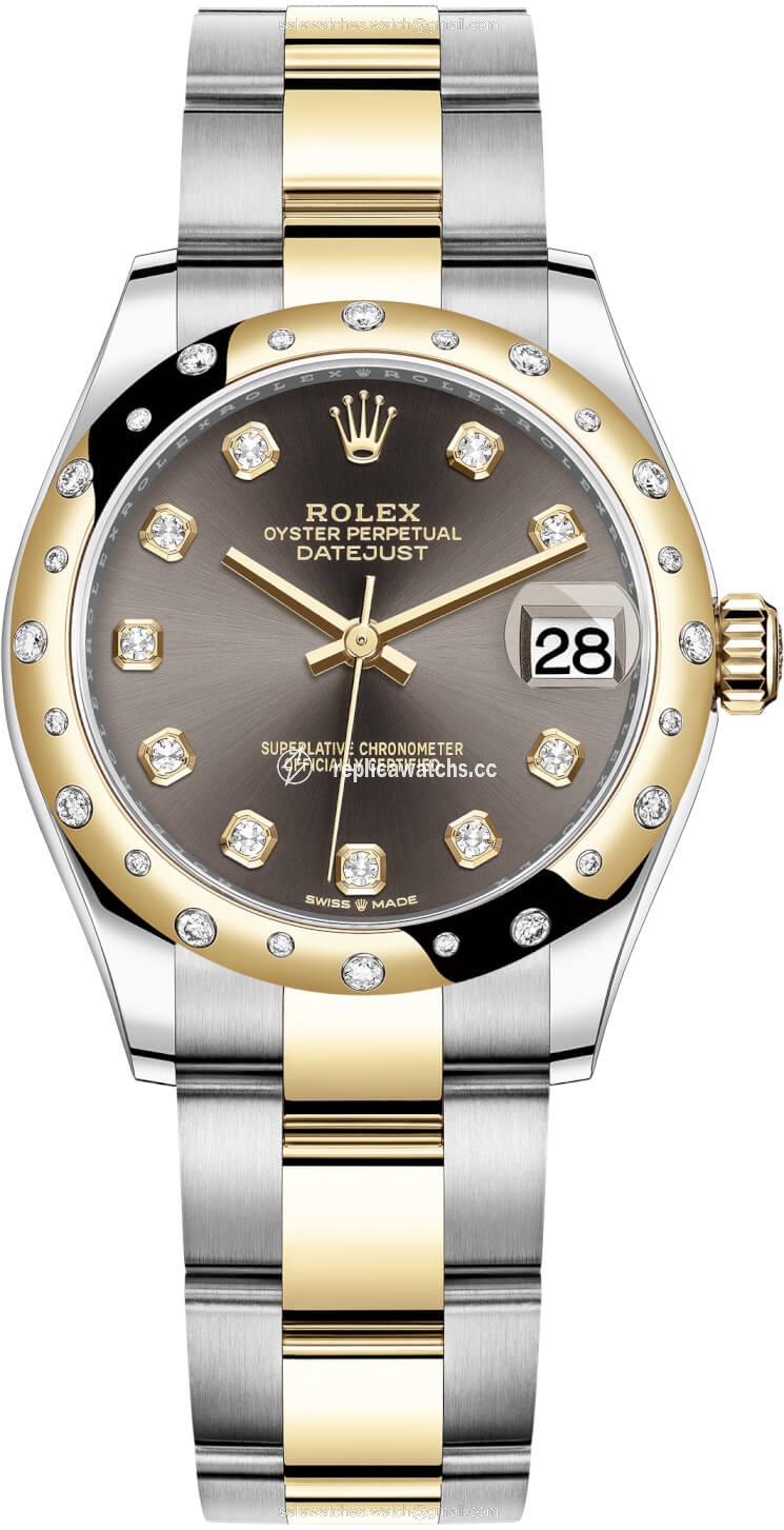 Replica 278343rbr Grey Diamond Oyster Rolex Datejust 31mm Stainless Steel and Yellow Gold Ladies Watch Replica 278343rbr Grey Diamond Oyster Rolex Datejust 31mm Stainless Steel and Yellow Gold Ladies Watch