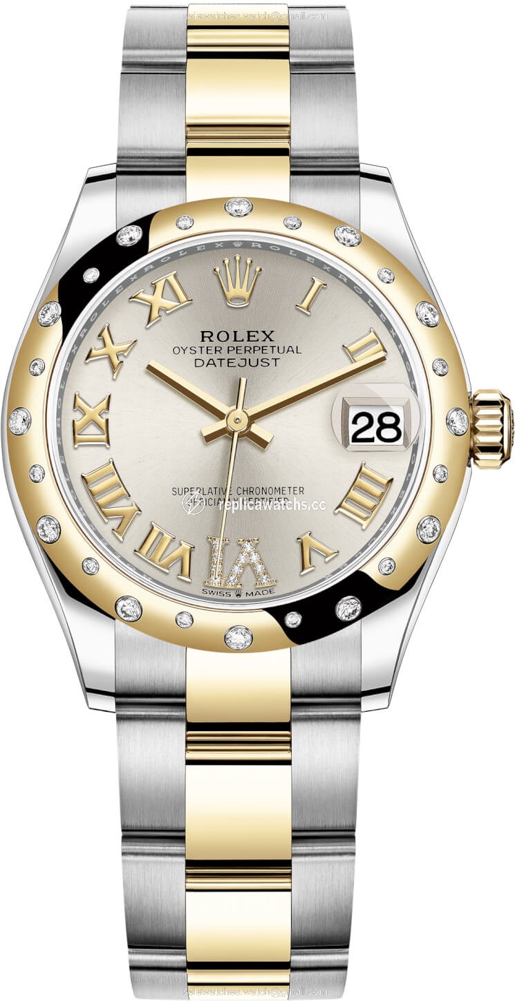 Replica 278343rbr Silver VI Roman Oyster Rolex Datejust 31mm Stainless Steel and Yellow Gold Ladies Watch Replica 278343rbr Silver VI Roman Oyster Rolex Datejust 31mm Stainless Steel and Yellow Gold Ladies Watch
